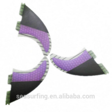 half carbon design purple color new quarter model Hex fcs 5g fins wholesale